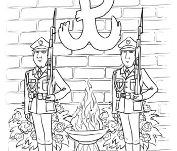 Kolorowanka dwóch żołnierzy 11 listopada